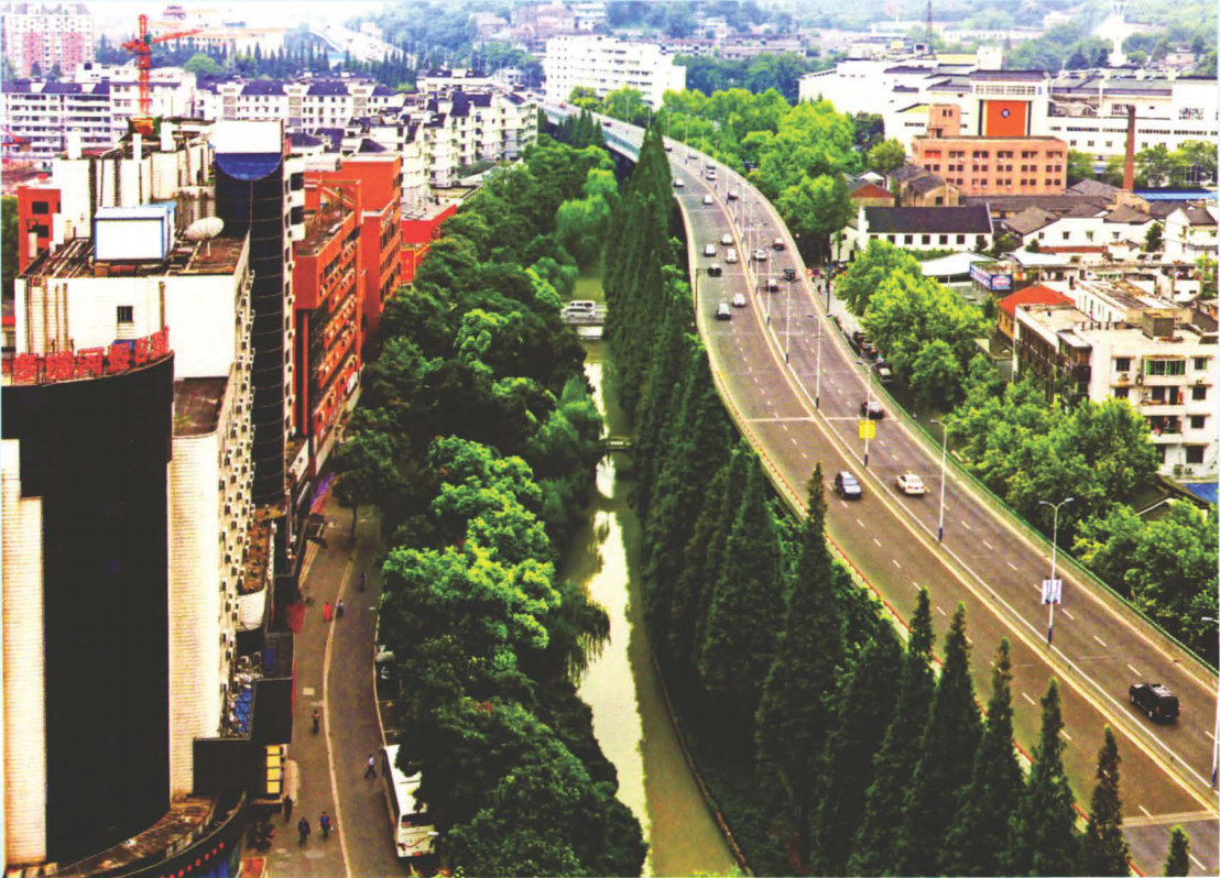 2011年配图（中河南段俯瞰，来源《杭州年鉴2011》）.png